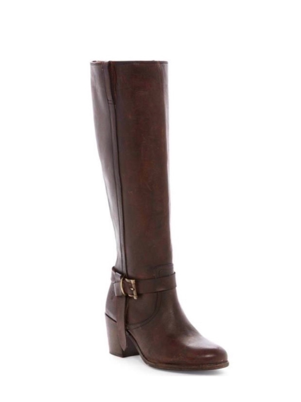 Frye Malorie Dark Brown Tall Leather Riding Boots